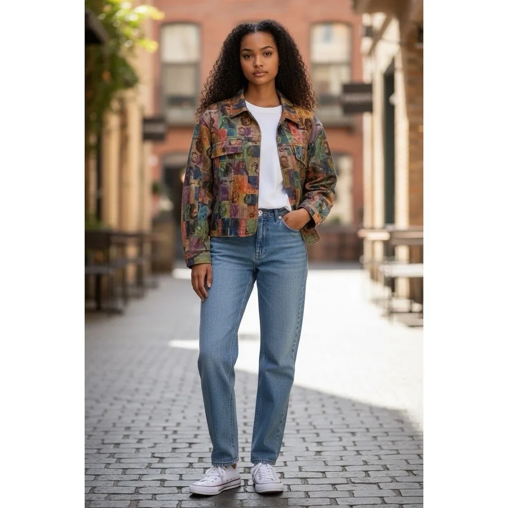 Vintage Randy Kemper Renaissance Art Denim Jacket Museum Core Maximalist 10 - Picture 3 of 16